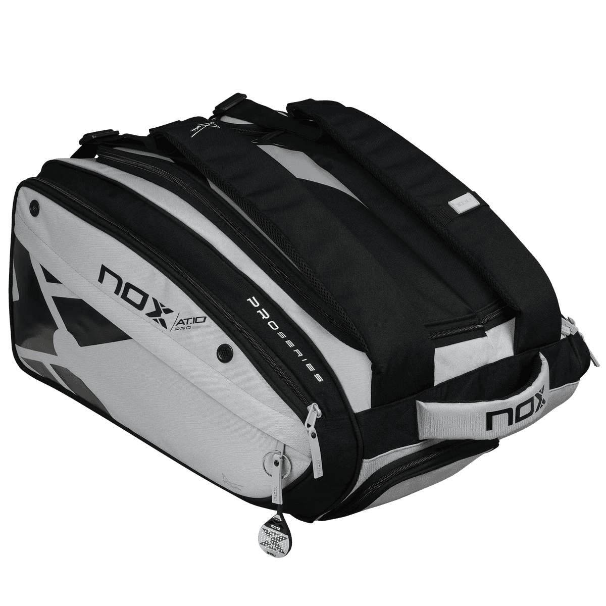 Nox AT10 Competition XL Compact Padel Bag in Grey/Black.